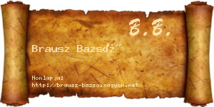 Brausz Bazsó névjegykártya